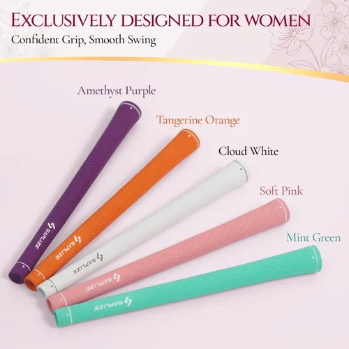 Vista 5 de SAPLIZE Puños de golf exclusivos para mujer, diseño cónico optimizado, elegante serie de colores sólidos, suaves, cómodos y absorbentes de golpes