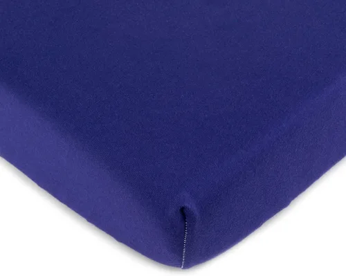 Vista 19 de SheetWorld Sábana bajera ajustable para cuna de algodón 100% de 28 x 52 pulgadas, color azul bebé, fabricada en Estados Unidos