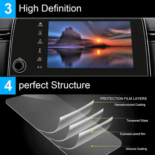 Vista 4 de TTCR-II Protector de pantalla para Honda CRV EX EX-L Touring Pantalla de navegación de 7 pulgadas 2017-2022, para Honda CRV Protector de pantalla
