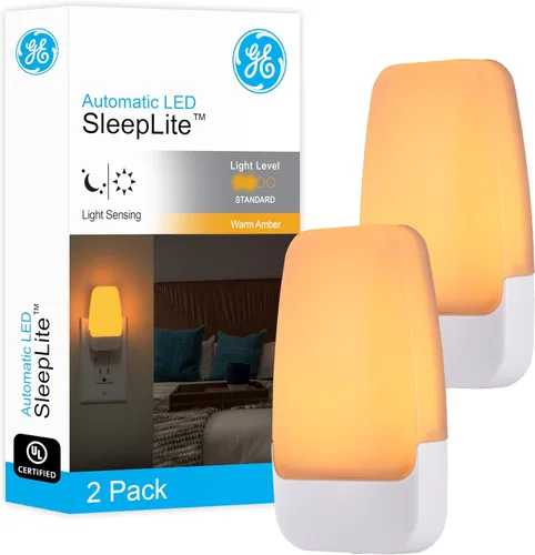 Vista 9 de GE Luces nocturnas LED que se enchufan a la pared, sensor de atardecer a amanecer, iluminación ambiental, artículos esenciales para dormitorio