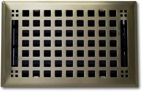 Vista 13 de Madelyn Carter Cubierta de ventilación de estilo artesanal contemporáneo, interior de acero fundido sólido, controla el flujo de aire, 2 x 10