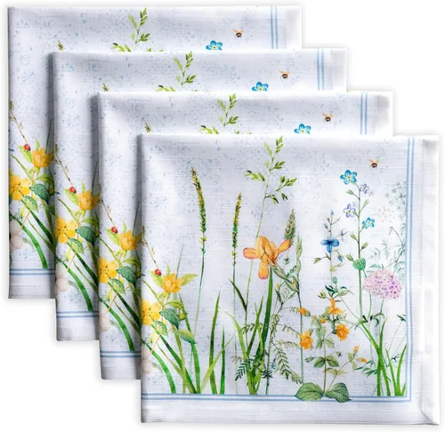 Vista 154 de Maison d' Hermine - Juego de 4 servilletas 100 % de tela de algodón lavable, decorar o regalar, hogar, cocina, comedor, fiestas de cóctel