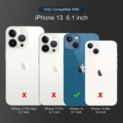 Vista 4 de ULAK Funda tipo cartera compatible con iPhone 13 para hombres, funda protectora con tapa de piel PU premium y función de caballete con tarjetero