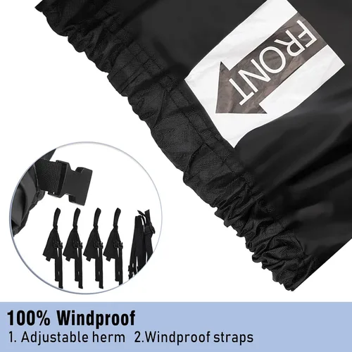 Vista 4 de NEVERLAND Funda para Barco Remolcable Impermeable de Servicio Pesado Grado Marino Lona de Poliéster se Adapta a Forma en V/Casco en V y Tri-Casco