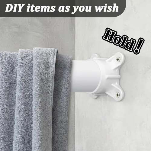 Vista 6 de 12 Paquetes de Bridas de PVC para Tubería de PVC de 1-1/2", Tapas de Rosca de Mesa Accesorios para Proyectos de Soporte de Varilla DIY, Fabricación