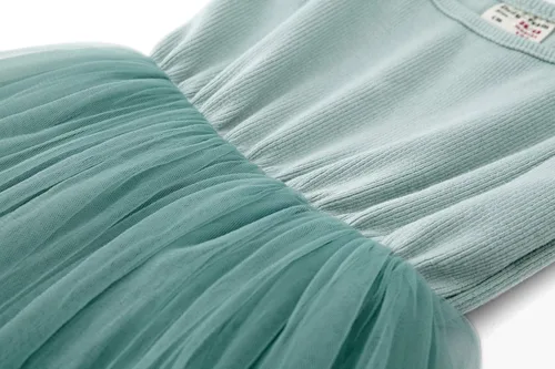 Vista 3 de LYXIOF - Vestido con tutú para niñas , con manga larga o sin mangas, vestido veraniego de tul tipo princesa