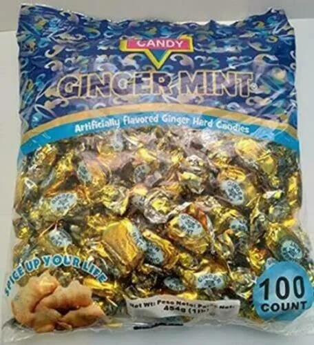 Paquete de mentas de jengibre KC de 1 libra