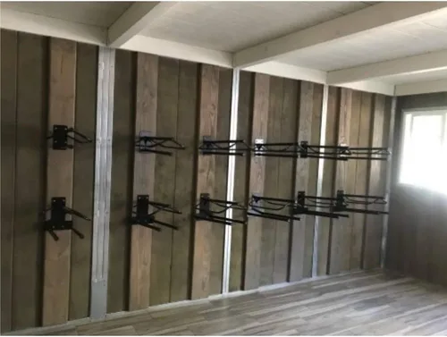 Vista 5 de EASY-UP Soporte para sillín con barra de almohadilla para entusiastas de los caballos Soporte de pared para sillín de alta resistencia Estante