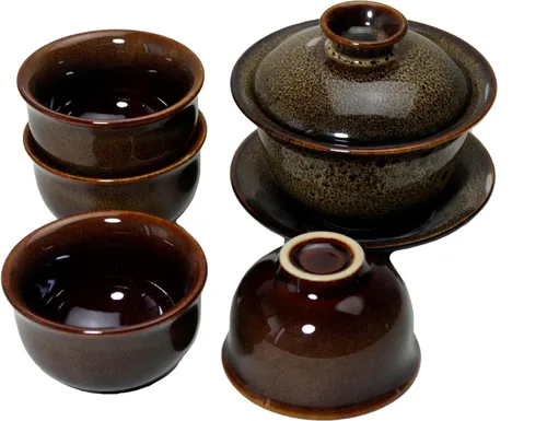 Vista 7 de Liang baobao Juego de 4 tazas de té de degustación, taza de té china de 2 Azul