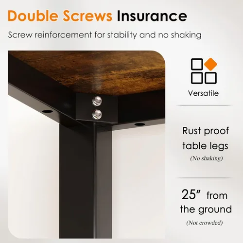 Vista 178 de DlandHome Escritorio pequeño para computadora de 31.5 pulgadas, mesa de escritura para espacios pequeños, mesa de estudio, escritorio para Negro