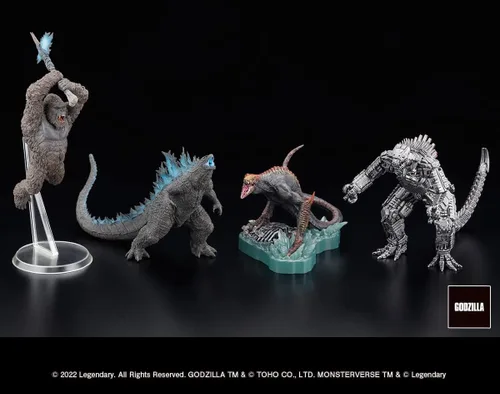 Vista 6 de Art Spirits Gekozo Series Godzilla VS. Kong (2021) - Figura comercial prepintada, sin escala, caja de 4 piezas AT-056