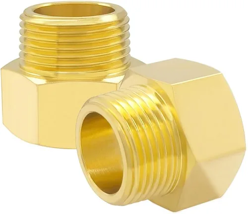 Vista 12 de Hooshing Adaptador reductor de rosca NPT hembra de 3/8 pulgadas a macho de 1/4 pulgadas, accesorio de tubería reductora de latón, paquete de 2