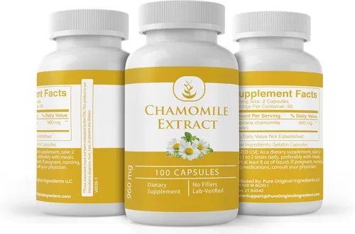 Vista 4 de Pure Original Ingredients Extracto de manzanilla, (100 cápsulas) siempre puro, sin aditivos ni rellenos, verificado por laboratorio