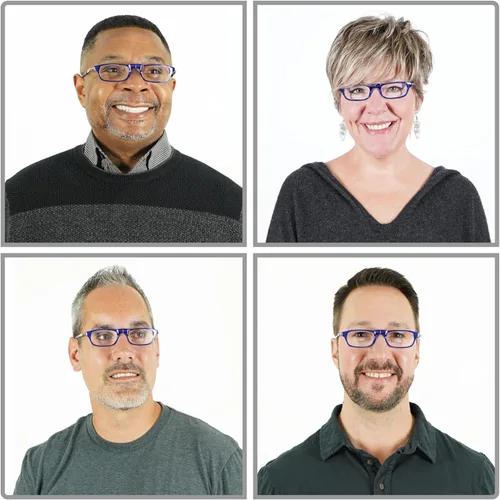 Vista 5 de Anteojos de lectura con sujección magnética, con estuche de microfibra de regalo, de Clic, Azul