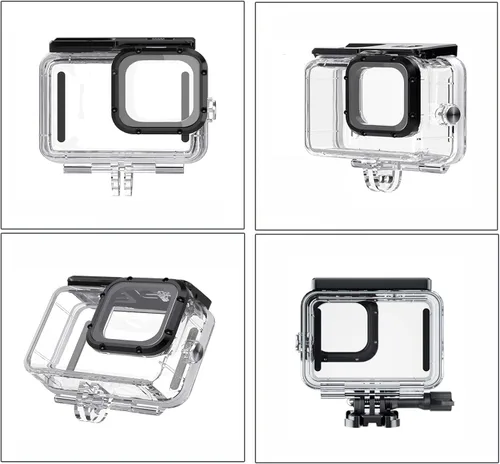 Vista 2 de Funda impermeable para GoPro Hero 13 12 11 10 9 accesorios, SRUIM Subacuático Buceo 50M/164FT Carcasa protectora para Go Pro Hero12 Cámara de acción