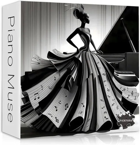 Vista 10 de PICKFORU - Rompecabezas elegante de 1000 piezas para adultos, rompecabezas de musa floral con cuentas, mesa de té de jardín de flores, rompecabezas