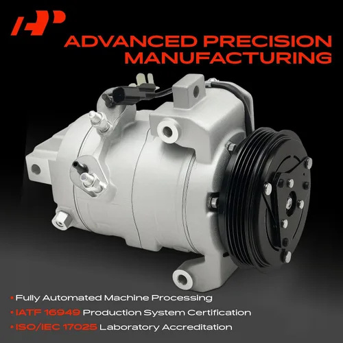Vista 3 de A-Premium Compresor de aire acondicionado con embrague compatible con Ford Mustang 3.7L 2015-2017, con compresor DKS17D, 4 ranuras