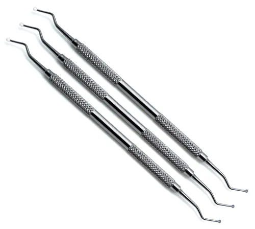 Excavadora restauradora dental 127/128, instrumento de doble extremo de cuchara de 0.079 in