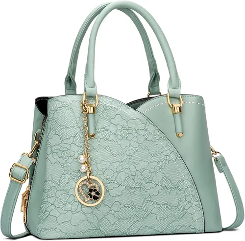 Vista 27 de KKXIU Monederos y bolsos de mano con triple compartimento para mujer, bolso de mano con asa superior