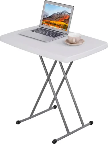 Vista 8 de ZenStyle Mesa plegable ajustable de 3 pies, para interiores y exteriores, portátil, de plástico, para comedor, mesa, para camping, comedor, eventos