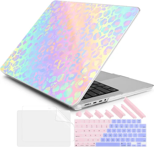 Vista 15 de DONGKE Funda para M5 MacBook Pro de 14 pulgadas 2025 2024-2021 M4 M3 M2 M1, cubierta de carcasa dura de plástico compatible con A3434 A3112 A3401