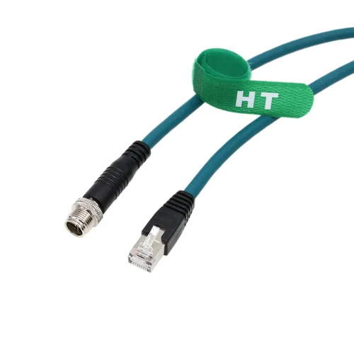 Vista 6 de Cable Ethernet 8 Pin X-Coded M12 RJ45 CAT-7e para Keyence IV3 SR-5000 Matrix Cognex in Sight Data Man Lector de código de barras Sensor de red 5M