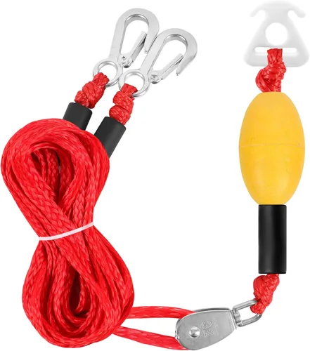 Vista 9 de Arnés de remolque autocentrante para deportes acuáticos con bola de espuma, arnés de remolque de barco resistente con 2 jinetes permanentes de acero