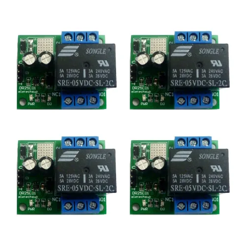 Vista 7 de DC 5-24V 12V 3-5A Flip-Flop Latch DPDT Módulo de relé biestable Placa de interruptor doble autobloqueo (1)