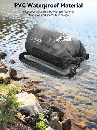 Vista 2 de HEETA Bolsa seca impermeable con funda para teléfono incluida con bolsa seca mejorada con bolsillo con cremallera para mujeres y hombres, bolsa