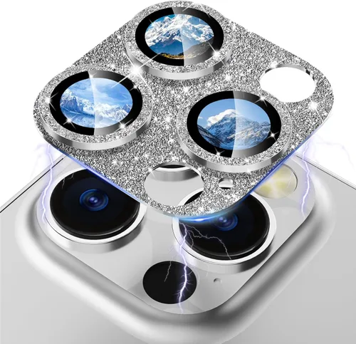 Vista 11 de CloudValley Protector de lente de cámara para iPhone 14 Pro/iPhone 14 Pro Max, vidrio templado 9H metal aluminio [diseño todo en 1], compatible