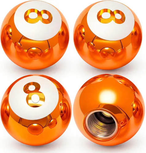 Vista 47 de 4 tapas de vástago de válvula de neumático estilo piscina 8 bolas, cubiertas universales de núcleo de cobre a prueba de polvo para automóviles, SUV