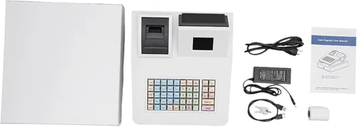 Vista 7 de Cajas registradoras, caja registradora electrónica de 48 llaves con pantalla LED, cajón e impresión térmica, caja de registro rectangular sistema