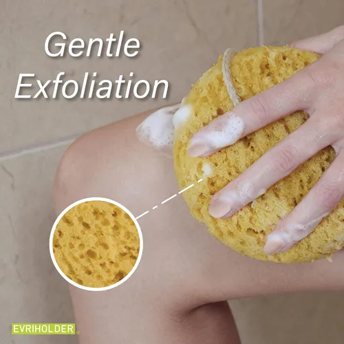 Vista 7 de Evriholder Esponja corporal de espuma para exfoliar gran depurador para una ducha o baño relajante, paquete de 2