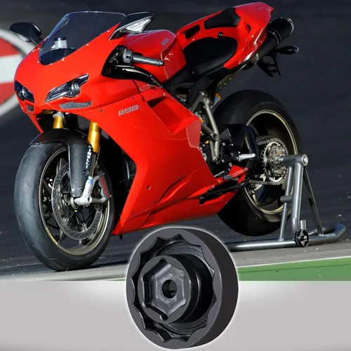 Vista 6 de Bonbo Herramienta de enchufe de tuerca para eje de rueda delantera y trasera para Ducati motocicleta, ATV, Super Bike 1098 1198 1199 Panigale