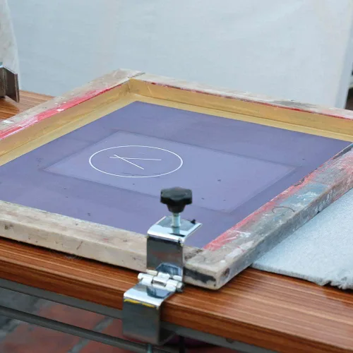 Vista 5 de Caydo 2 marcos de impresión de pantalla de seda de aluminio de 10 x 14 pulgadas con malla blanca 110 para serigrafía