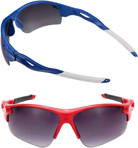 Vista 8 de Mass Vision 2 pares de lentes de sol deportivos de precisión 'The Athlete', ligeros, bifocales, unisex, con protección UV400