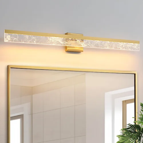 Vista 16 de AIJIASI Moderna lámpara de baño sobre el espejo, barra de luz negra de 24 pulgadas, 18 W, 3000 K, regulable, accesorios de iluminación LED