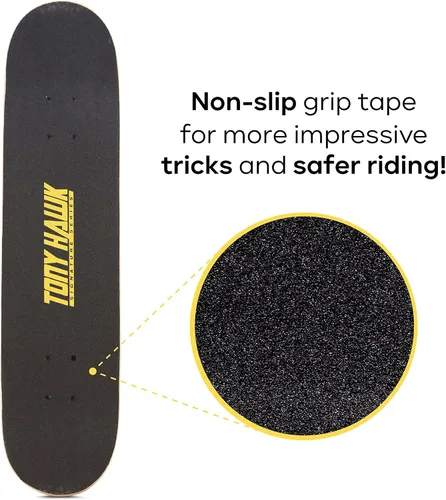 Vista 4 de Tony Hawk 31" Skateboard - Signature Series 1 Skateboard with Pro Trucks, Full Grip Tape, 9-Ply Maple Deck, Ideal for All Experience Levels