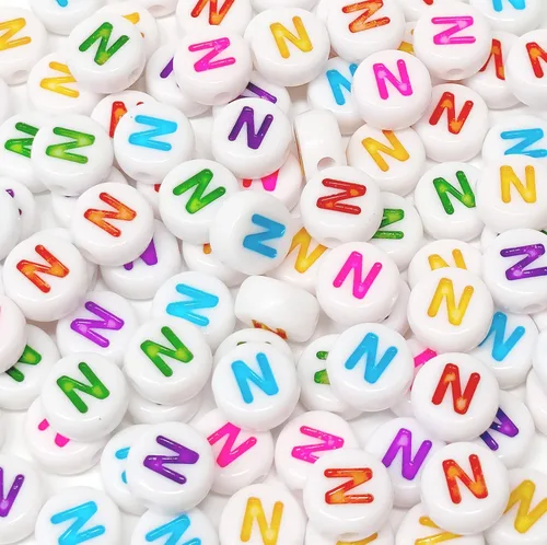 Vista 22 de 300PCS Letter Beads 4X7mm Acrylic Alphabet Beads Vowel Letter A Beads for Jewelry Making DIY Bracelets Necklaces Key Chains (A-300PCS)