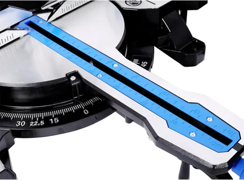 Vista 5 de Sierra ingletadora deslizante de doble bisel de 12 pulgadas con guía láser, hoja 80T, bisel de 0-45°, sierra ingletadora de 15 amperios con mesa