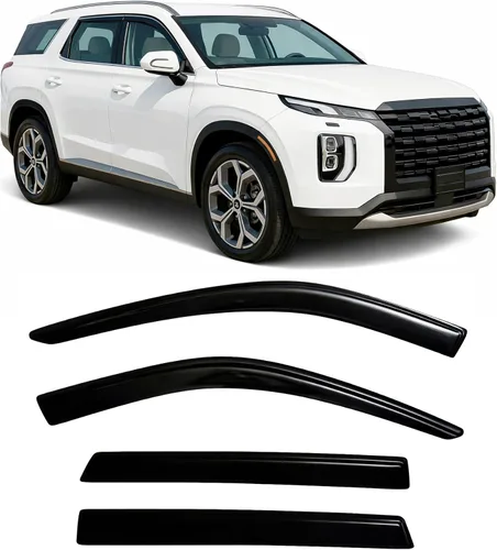 Vista 13 de 2016-2021 Protectores de lluvia adhesivos para parabrisas lateral de Hyundai Tucson SEL Value Limited Sport Ultimate SE, viseras duraderas