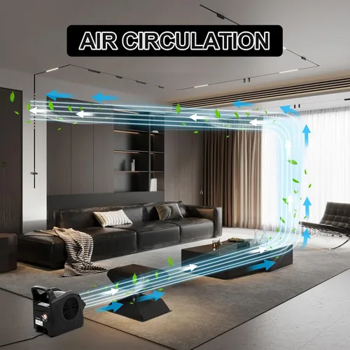 Vista 7 de Ventilador de soplador de alta velocidad, ventilador de secado de suelo para refrigeración y ventilación, secadora de suelo con motor de aire de 355