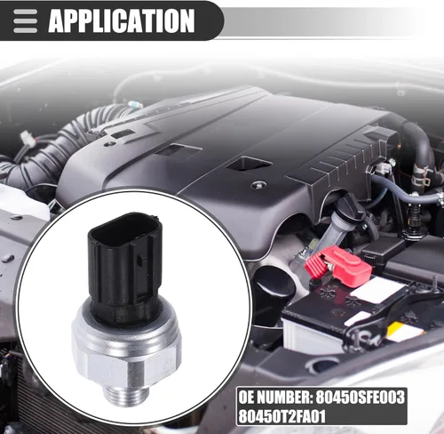 Vista 3 de Motoforti Válvula de Transductor de Presión de A/C, Interruptor de Sensor de Presión, para Honda Accord 2005-2020, Metal, NO.80450SFE003