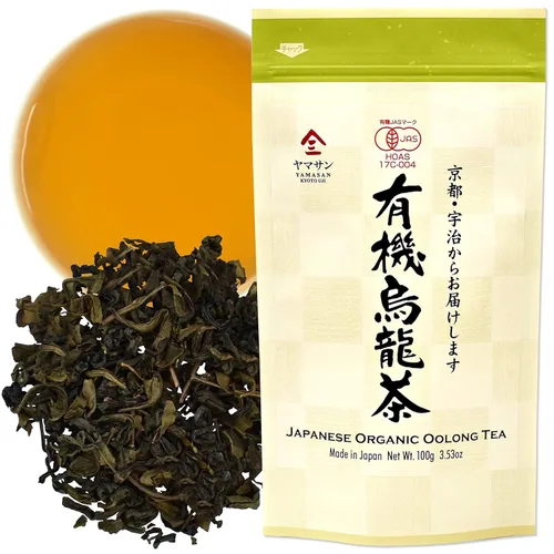 YAMASAN KYOTO UJI Té orgánico Oolong Té de hojas sueltas, 100% auténtico fabricado en Japón, 3.53 onzas (3.53 onzas)