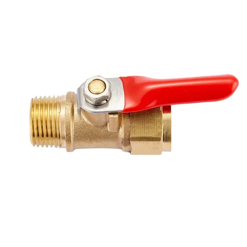 Vista 3 de Interruptor de cierre de mini válvula de bola en línea de latón resistente, 2 piezas, hembra NPT de 1/4 pulgadas x accesorios de tubería NPT hembra