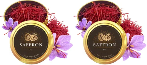 Vista 10 de Cook's, Hilos de azafrán de grado negin premium, hebras de azafrán rojo oscuro prémium para té, paella, risotto, biryani, postre, 0.18 onzas