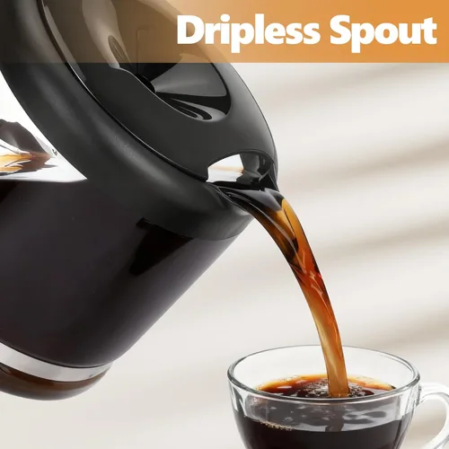 Vista 4 de Cafetera de repuesto para De'Longhi, jarra de café de 10 tazas compatible con máquina espresso Delonghi COM532M 3066 3067 3093 3094 3111 3112 KF140