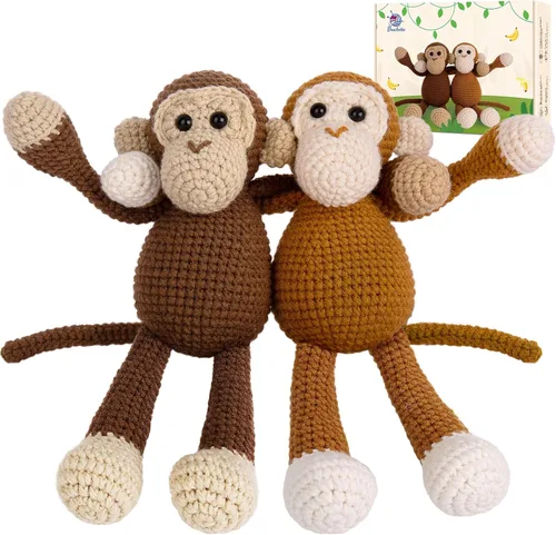 Vista 14 de Kit de ganchillo para principiantes, kit de inicio de ganchillo con tutoriales en video paso a paso, kits de aprendizaje para adultos y niños