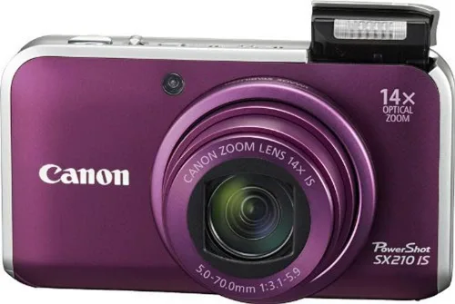 Canon PowerShot SX210IS - Cámara digital de 14.1 MP con zoom estabilizado de imagen óptica de gran angular de 14x y LCD de 3.0 pulgadas (morado)