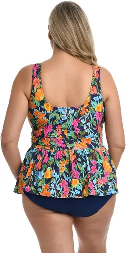 Vista 2 de Maxine Of Hollywood Women's Over The Shoulder Empire Tankini Swimsuit Top